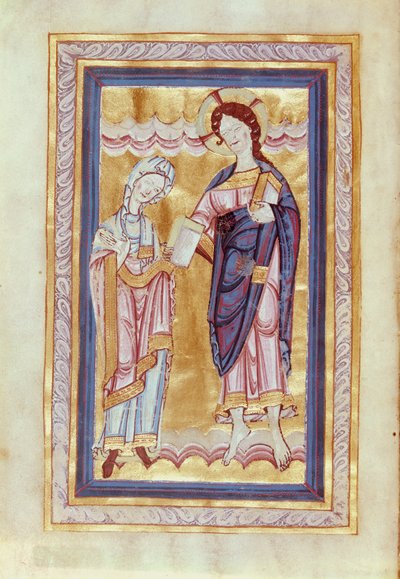 Aa 21 fol.2v Dedica del libro a Cristo, dal Vangelo della Contessa Judith da Anglo Saxon